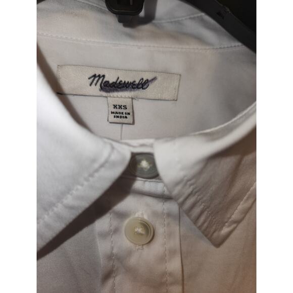 NWT Madewell Relaxed Button-Up Shirt White XXS - Picture 7 of 9